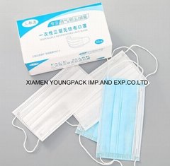 Stock Earloop Non-Woven Fabric Surgical Disposable Face Mask