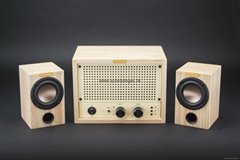 Classic Wood case Bluetooth Tube Amplifier with speakers