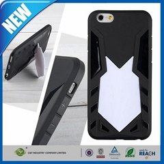 C&T 2015 Innovative stand TPU back kickstand cover for iphone 6