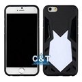 C&T 2015 Innovative stand TPU back kickstand cover for iphone 6 4