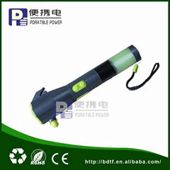  Hand crank dynamo car emergency safety hammer