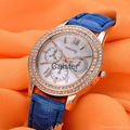 Caister - Red  leather  diamond watches lady