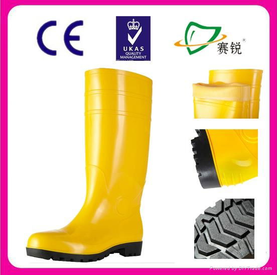 wholesale waterproof yellow safety boots