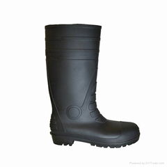 Water Proof Black Long Safety Boots Insulated PVC Boots