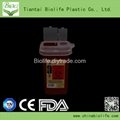 1L Red Square Sharp Disposal Plastic Container  4
