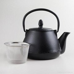 Black Cast Iron Teapot