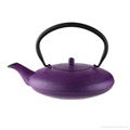 Purple Cast Iron Teapot