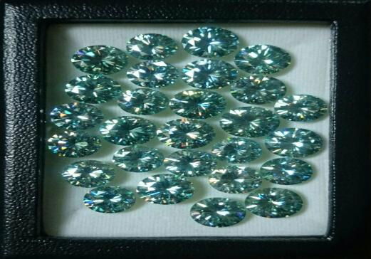 Round Brilliant Cut Blue Color Loose Moissanite Gemstone 10