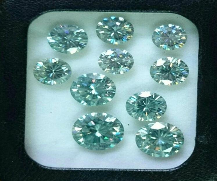Round Brilliant Cut Blue Color Loose Moissanite Gemstone 5