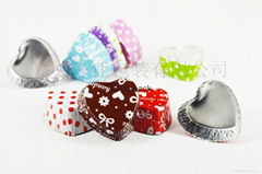 High Quality Heart Shape Aluminium Chocolate Cup