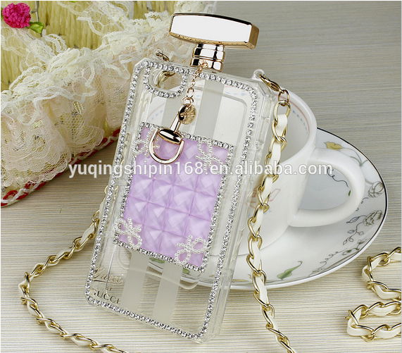 for note3/ note4 transparent perfume bottle phone case 