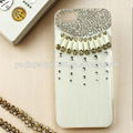 white bling diamond pattern tpu+ pc