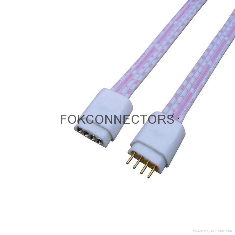 Solderless 10mm width 4 pin connections LED flexible SMD 5050 connectors with 4  5