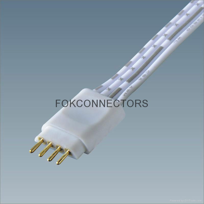 Solderless 10mm width 4 pin connections LED flexible SMD 5050 connectors with 4  2