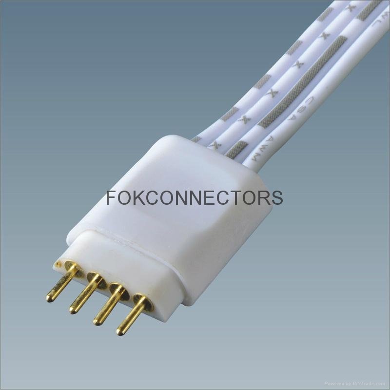 Solderless 10mm width 4 pin connections LED flexible SMD 5050 connectors with 4  4
