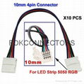 RGB 4pin LED Strip cable Connector for 10 mm Width LED connector (F100RC) 5