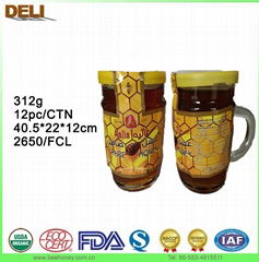 312g Glass Cup Small Package 100% Natural Health Honey 