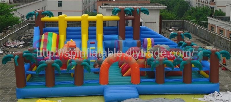 PG-124 Dinosaur Park Inflatable Bounce Outdoor Playground Equipment 4