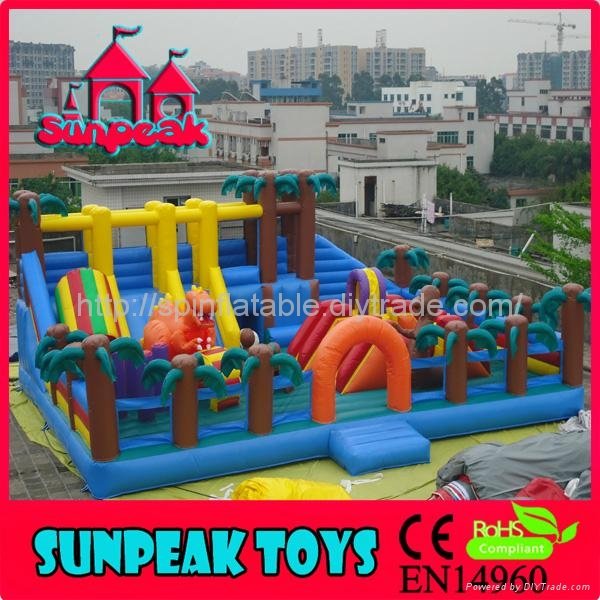 PG-124 Dinosaur Park Inflatable Bounce Outdoor Playground Equipment