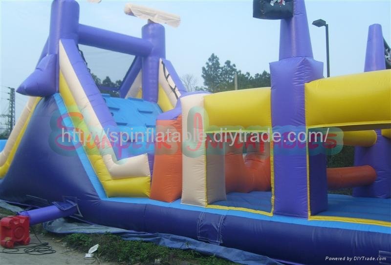 OB-129 Outdoor Pirate Ship Obstacle Course Equipment 4