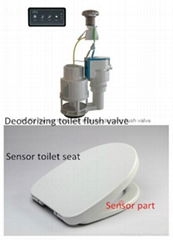 Sensor toilet seat with deodorizing