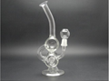 Double Barrel recycler glass water pipes
