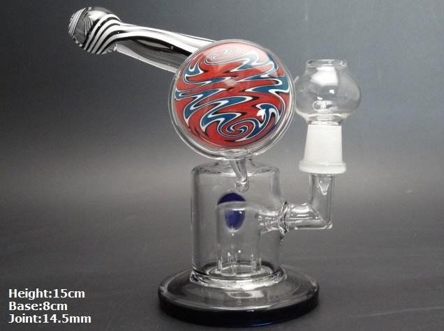 Heady Colored Glass Oil rigs Bongs Glass water pipes with round inliners Glass b 2