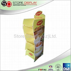 POP corrugated plastic floor display racks