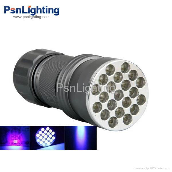 21LED UV Light aluminum flashlight torch 4