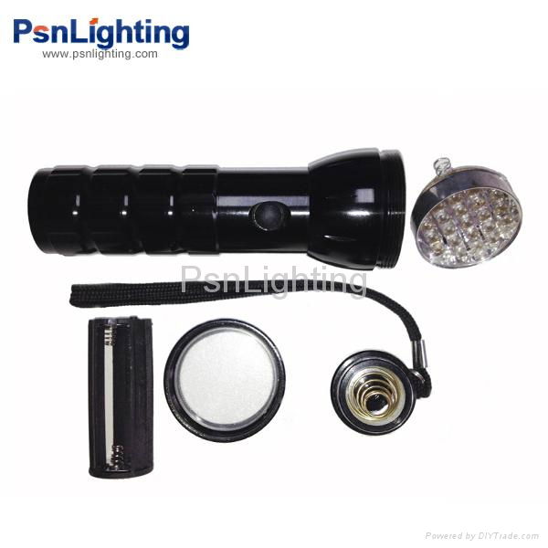 21LED UV purple Light aluminum flashlight  4