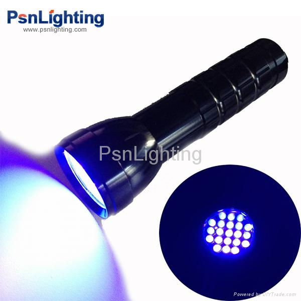 21LED UV purple Light aluminum flashlight  2