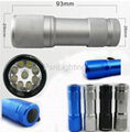 9 LED white light Aluminum torch 3