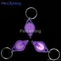 Plastic 395~400nm UV LED Purple Light Keychain 3