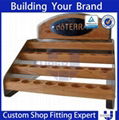 high quality veneered MDF essential oil display stand