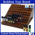 high quality veneered MDF essential oil display stand 2