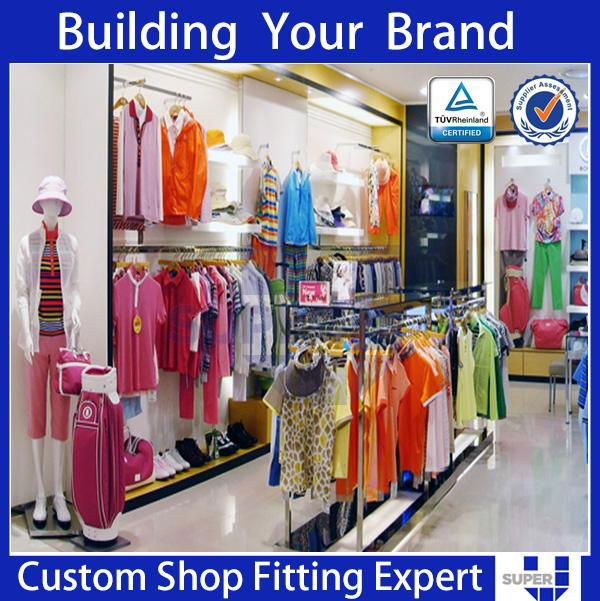 Customized Modern Clothing Shop Wall Display Rack 5