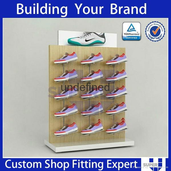 Retail Wall Wood Display Shelf Shoes Store Furniture 2