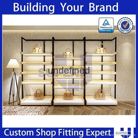 Retail Wall Wood Display Shelf Shoes Store Furniture 3