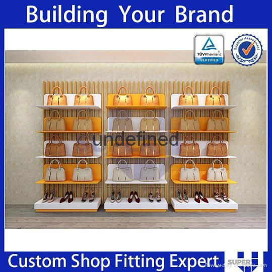 Retail Wall Wood Display Shelf Shoes Store Furniture 4