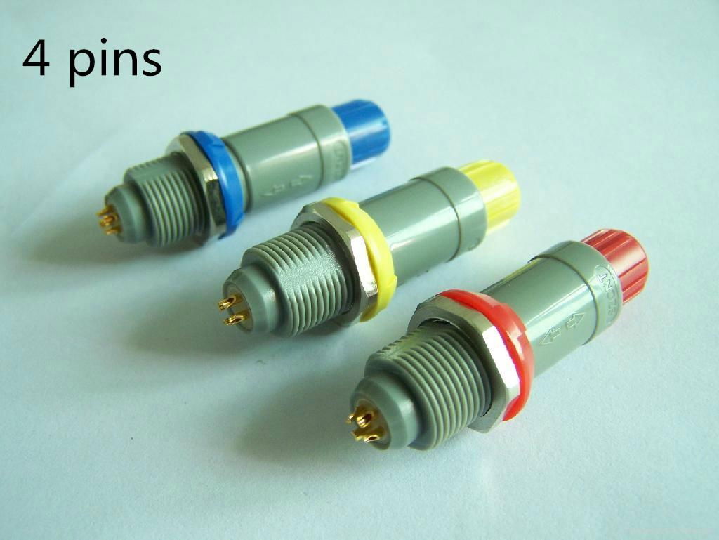 LEMO and REDEL plastic PKG PAG 2-14 pins plug and socket connector 4
