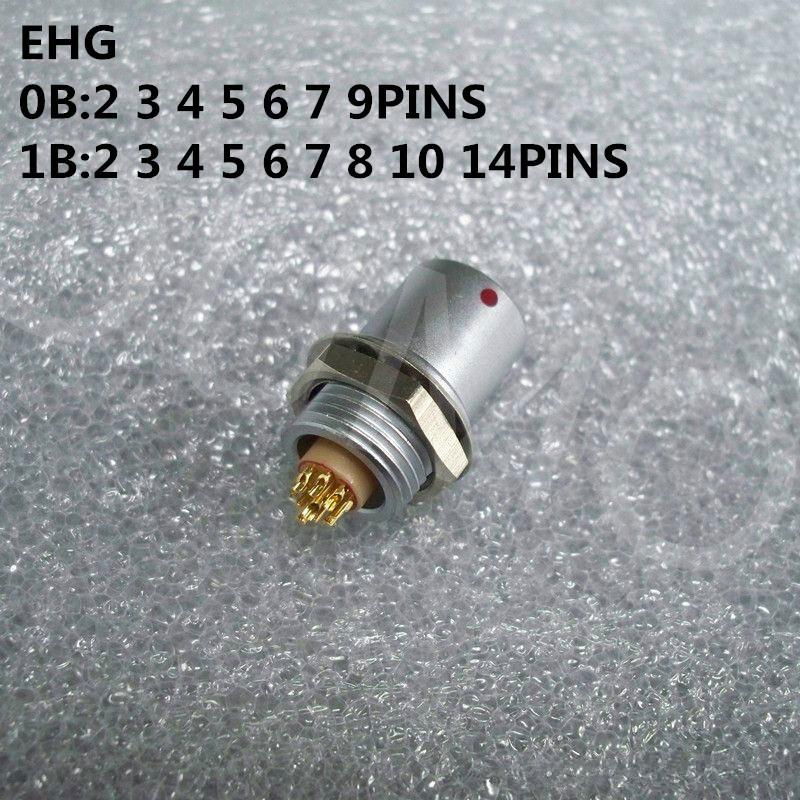 LEMO EHG 0B 1B 2 3 4 5 6 7 9 8 10 14PINS  fixed sockets metal push-pull connecto