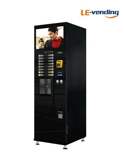 Coin operated touch button coffee vending machin with 22 inch LCD advertising sc