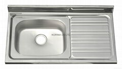 Stainless Steel Kitchen sink single bowl single drain SS1000