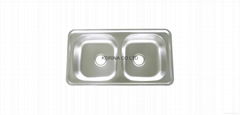 Stainless Steel Kitchen sink double bowls ISD870