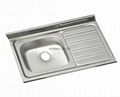 Stainless Steel Kitchen sink single bowl single drain SS1000 3