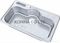 Stainless Steel Kitchen sink single bowl HJIS850PF 3