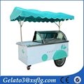 Mobile slide glass door ice cream cart gelato cart B4 3