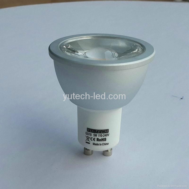 GU10 COB LED Spotlight Die-casting Aluminum 3W-5W