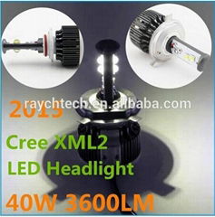 2015 super brightness 80w h4 hi/lo cree led headlight 