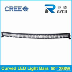 Newest Double Row 50 inch 288W Off Road Curved led light bar